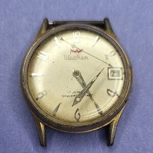 Waltham Gold Analog Watch